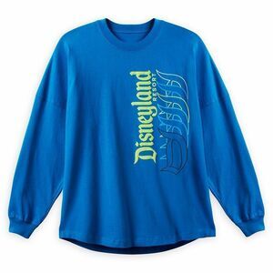 Disneyland Blue & Green Spirit Jersey Long Sleeve Top Adult Size Small NWT